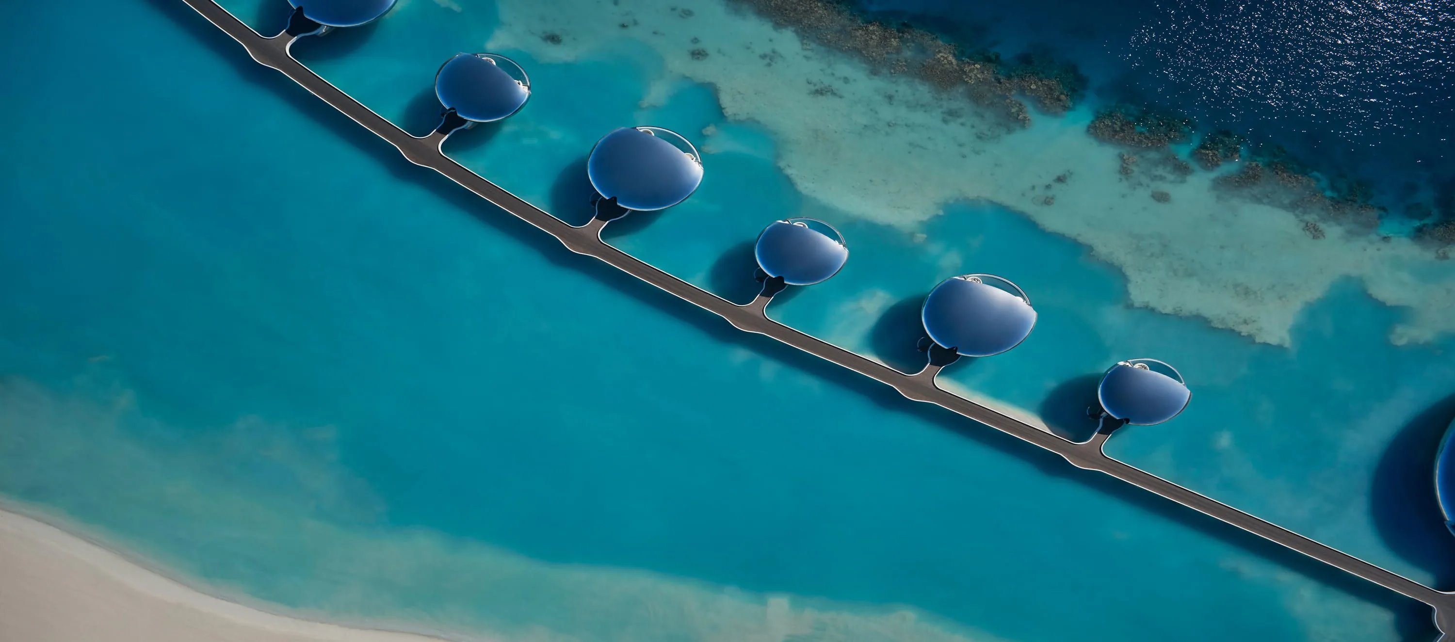 Overwater villa at Shebara resort, Red Sea